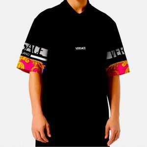 Versace Black with Pattern Sleeves 5XLarge